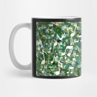 Jungle Boogie | Green Watercolor Music Note Silhouettes Mug